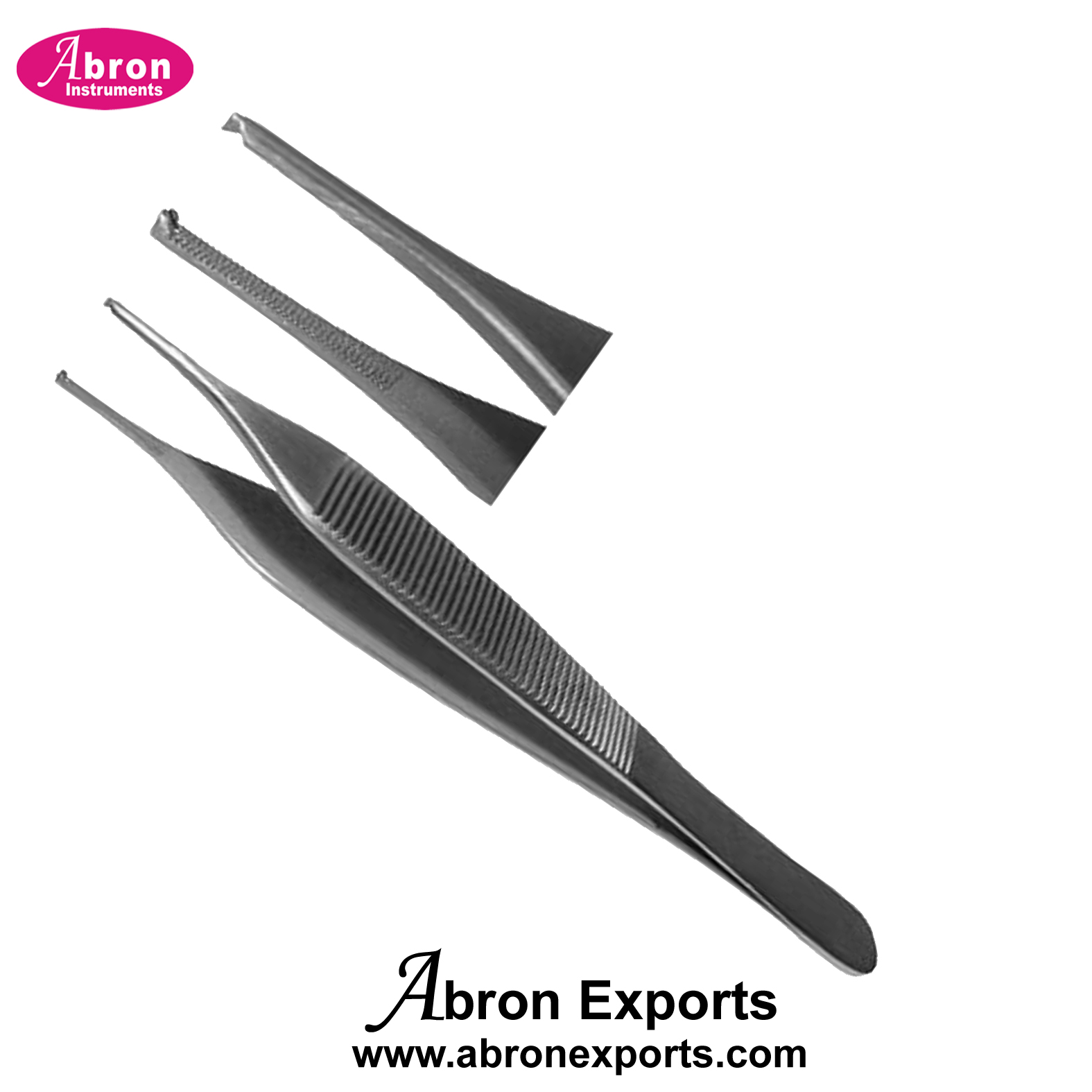 ENT Instrument Tissue Forceps 125mm or 150mm long Interlocking Teeth Tooth Fine Side Grasping Teeth Stainless steel 10pc Abron AMB-1521EFTP AB-561FTP